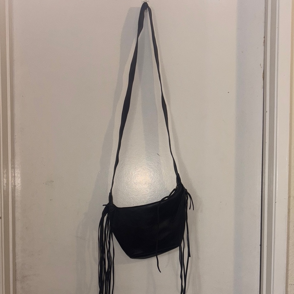 Black Fringe Shoulder Bag
